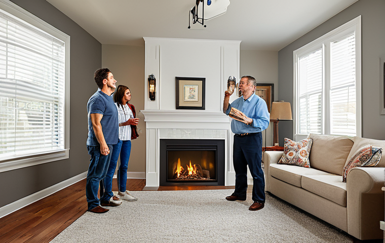 화재안전관리 업무 수행 시 유의사항 - Home Fire Safety**
"A family is gathered in their living room, practicing a fire escape plan, fully...