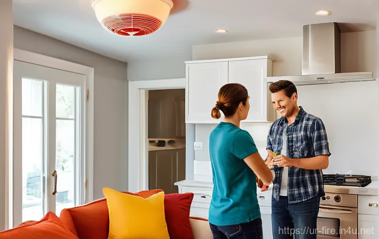 화재안전관리 실무에서의 문제 해결 역량 - **Prompt 1: Proactive Home Fire Safety and Prevention**
"A heartwarming scene inside a modern, w...