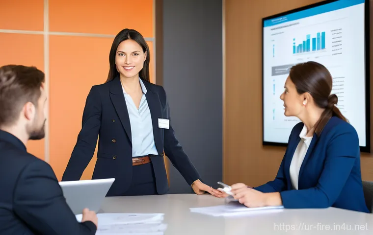 화재안전관리 직무에 도움이 되는 자기계발 도서 - **Prompt 2: Advanced Fire Safety Team in Action**
    A diverse team of three fire safety profession...
