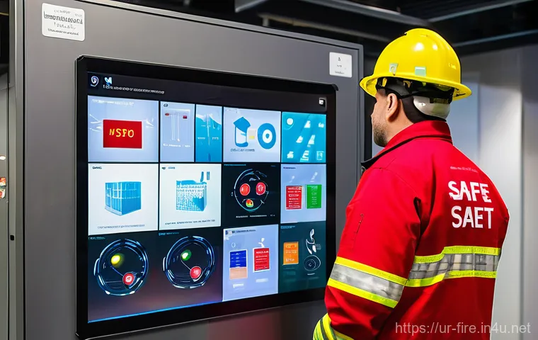 화재안전관리기술자 업무 효율화 도구 소개 - Image Prompt 1: The Modern Fire Safety Control Center**