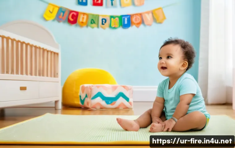 화재안전관리 직무에서의 갈등 해결 방법 - **Prompt:** A toddler, wearing a colorful diaper, sits on a plush playmat surrounded by soft blocks....