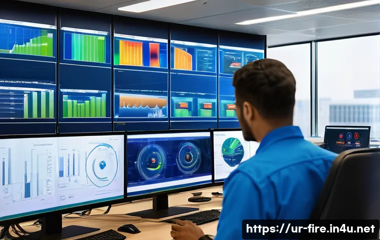화재안전관리 직무에서의 목표 달성 전략 - **Prompt 1: Advanced Fire Safety Monitoring Center**
"A realistic, high-resolution image of a mo...